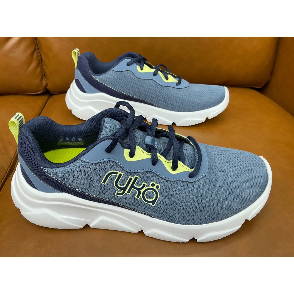 Ryka Glide Walking Sneakers Womens 9.5 Wide Blue Max Cushion Mesh